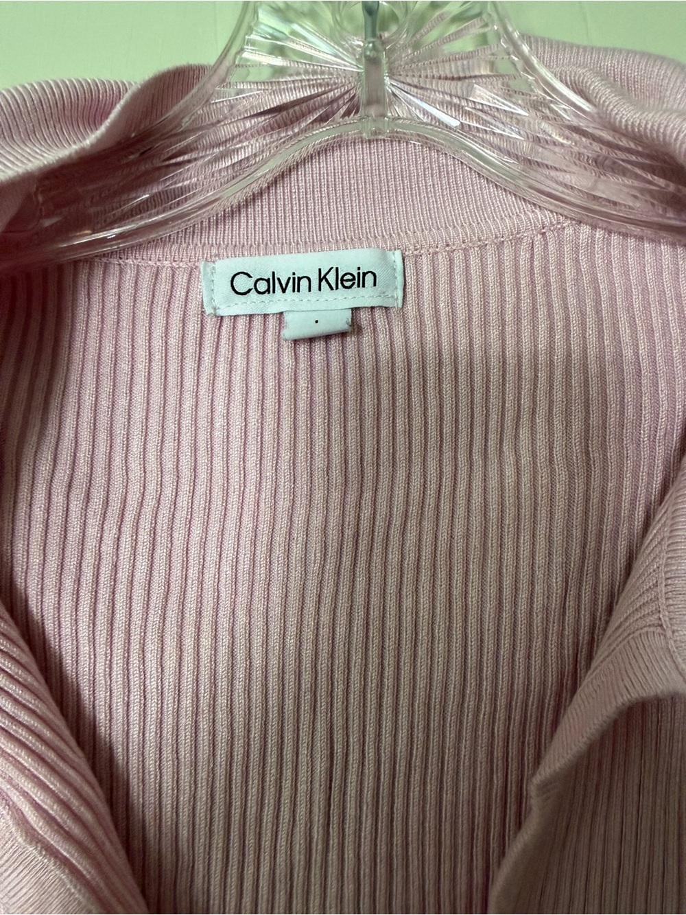 Calvin Klein Pink Ribbed Knit Top